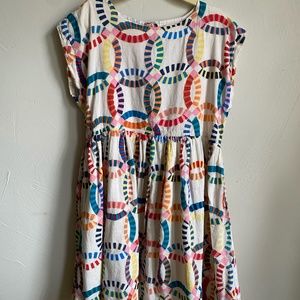 Girls PINK CHICKEN Circles Dress Size 8